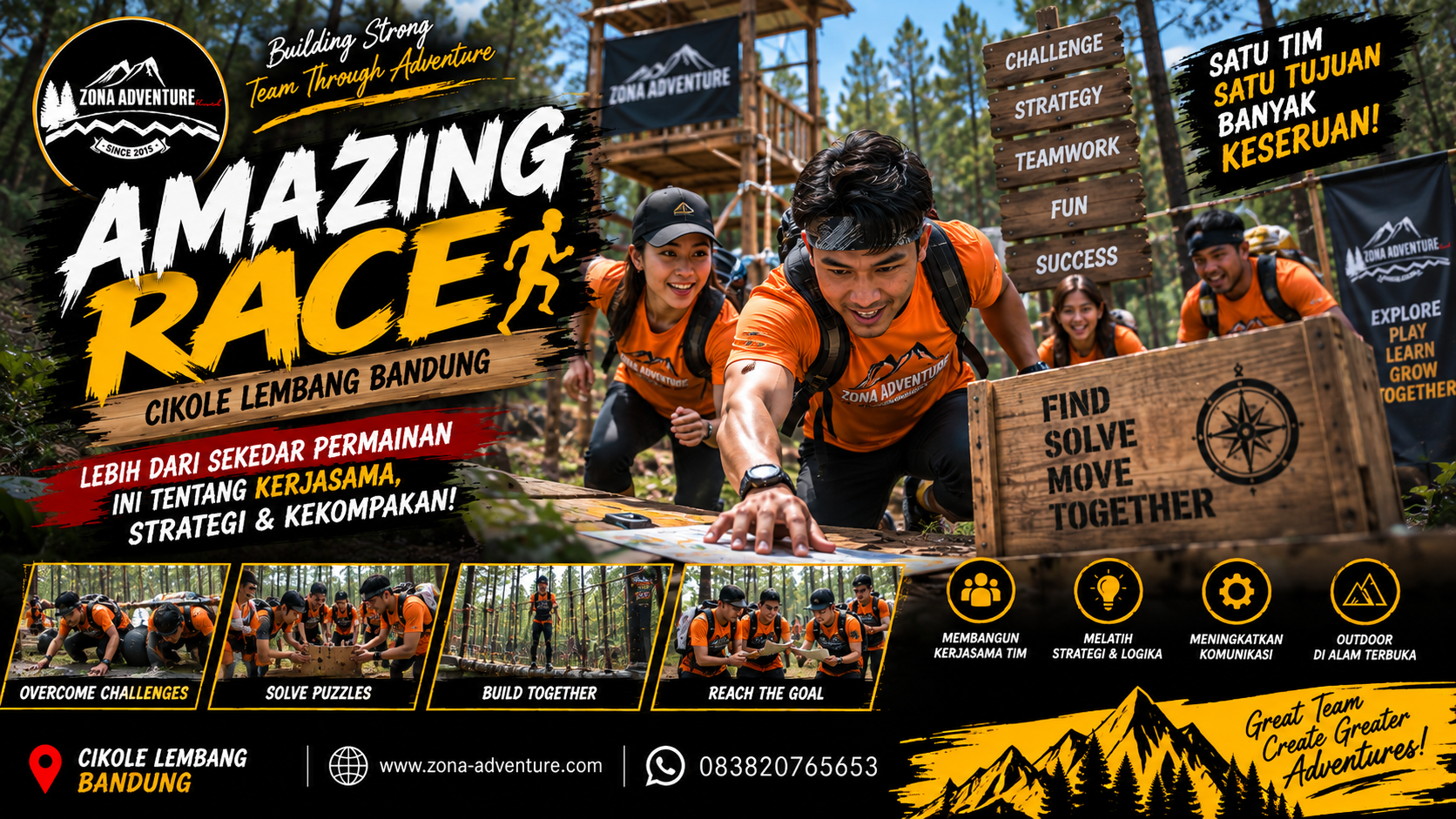 AMAZING RACE BANDUNG LEMBANG - PETUALANGAN TEAM BUILDING YANG MENANTANG & MEMBANGUN KEKOMPAKAN