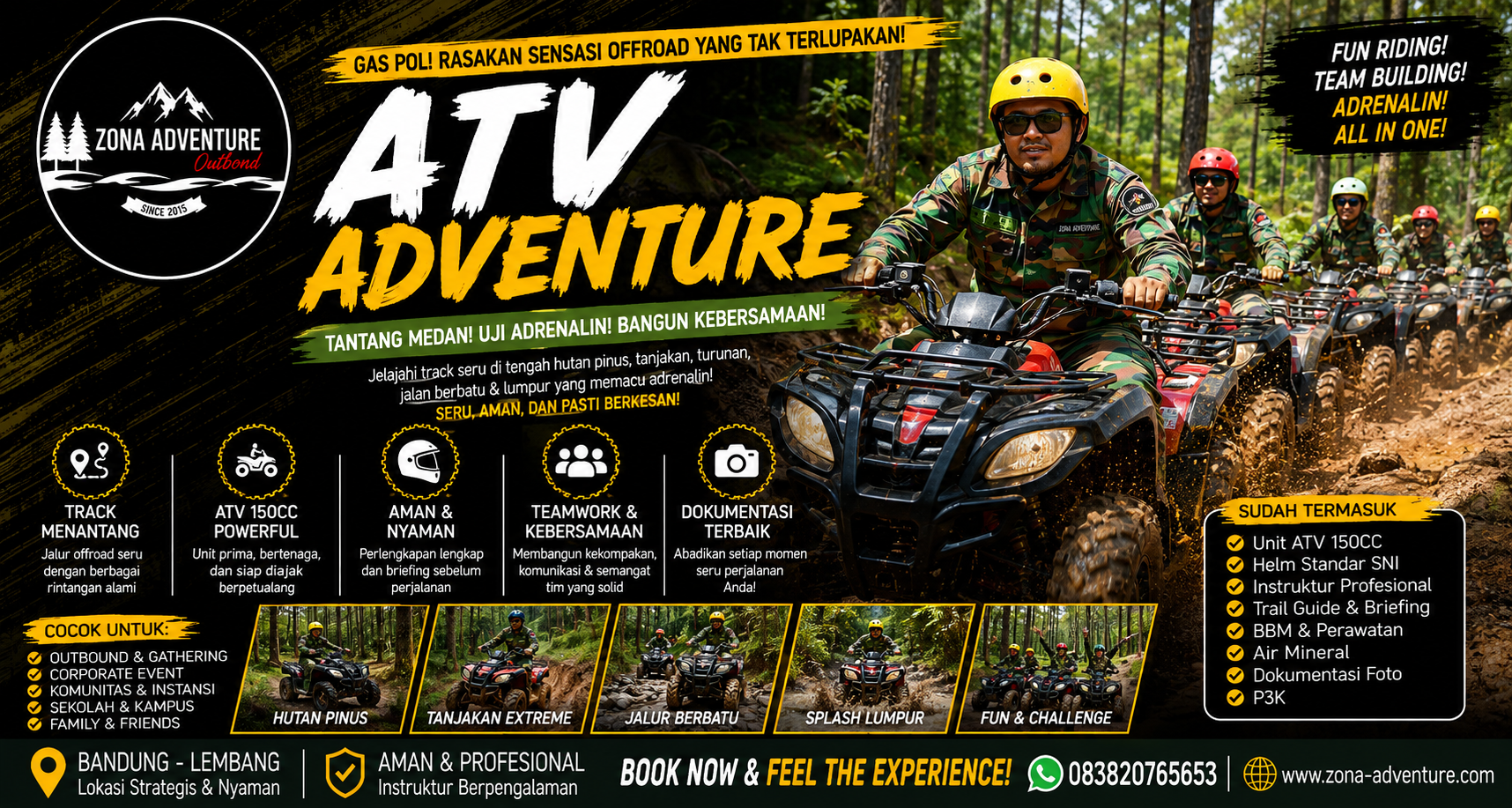 ATV BANDUNG: PETUALANGAN SERU MENAKLUKKAN TREK ALAM DAN HUTAN PINUS