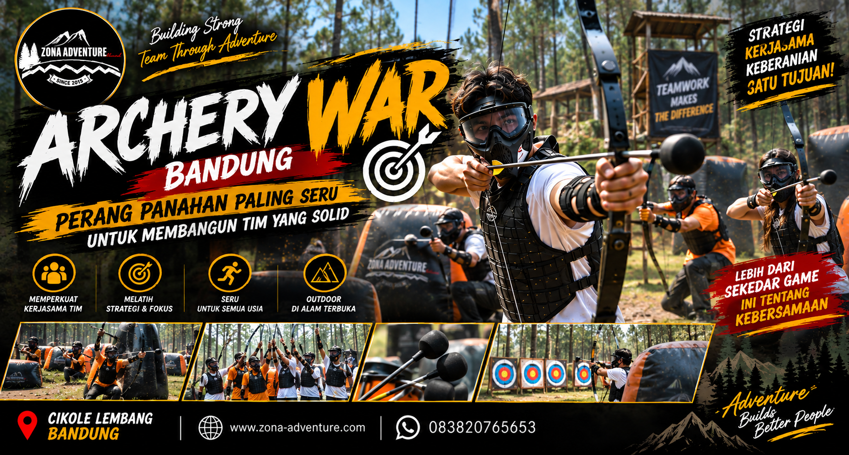 ARCHERY WAR BANDUNG - PERANG PANAHAN PALING SERU UNTUK MEMBANGUN TIM YANG SOLID