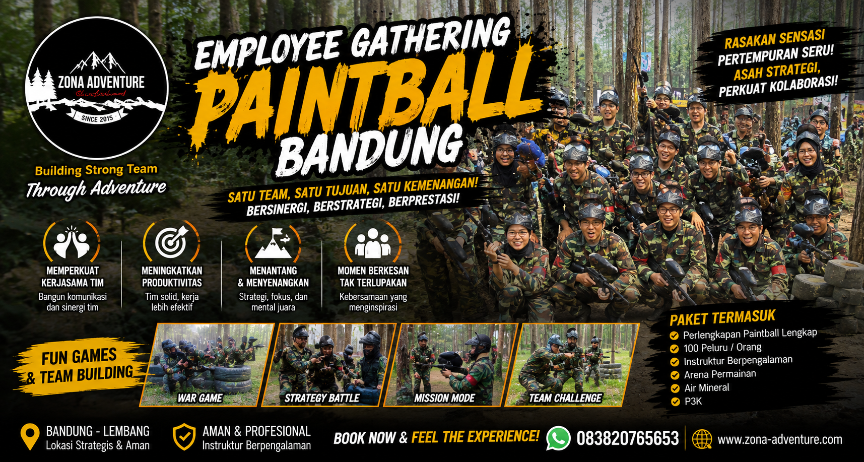 EMPLOYEE GATHERING PAINTBALL BANDUNG: SENSASI PERANG STRATEGI PEMBAKAR SEMANGAT TIM