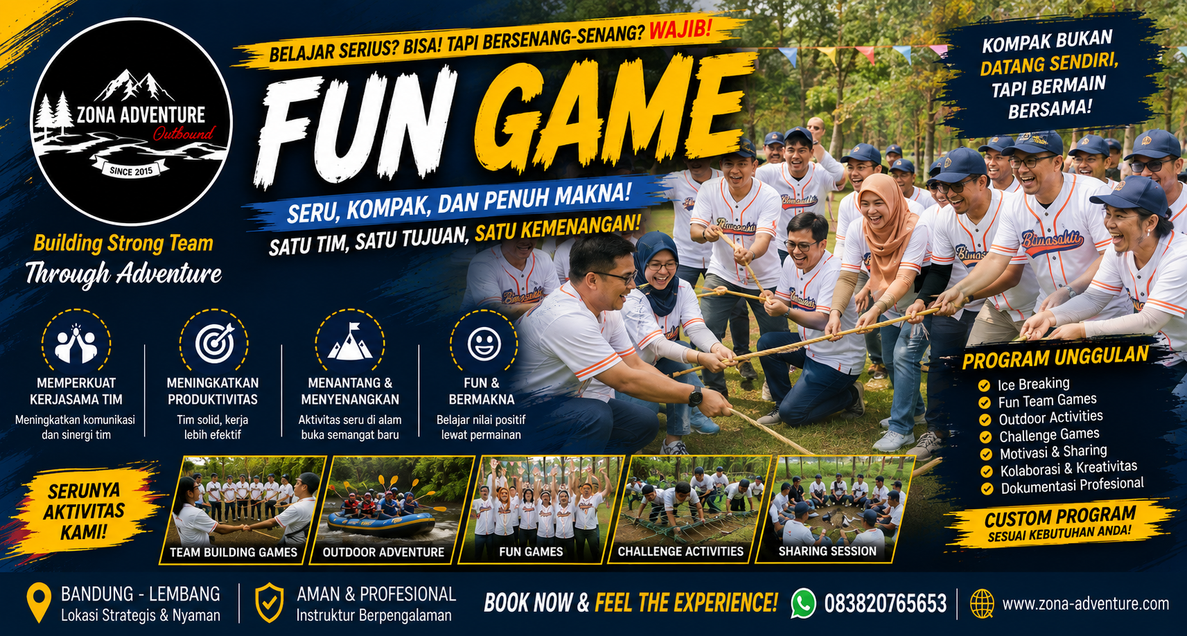 FUN GAME OUTBOUND: RAHASIA PEMECAH KEBEKUAN DAN PEMBAKAR KECERIAAN TIM
