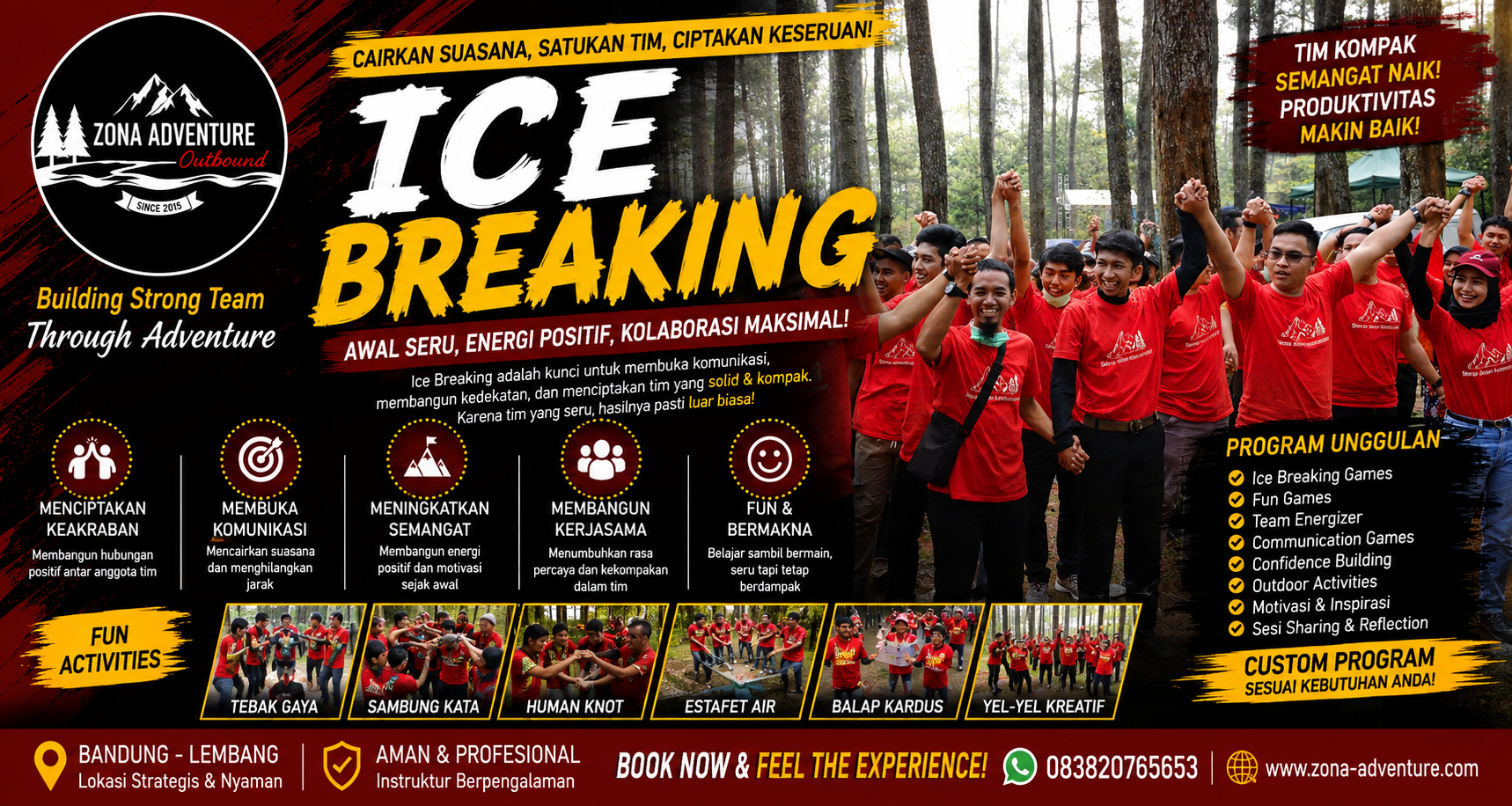 ICE BREAKING OUTBOUND: RAHASIA UTAMA MENCAIRKAN SUASANA DAN MEMBAKAR SEMANGAT TIM