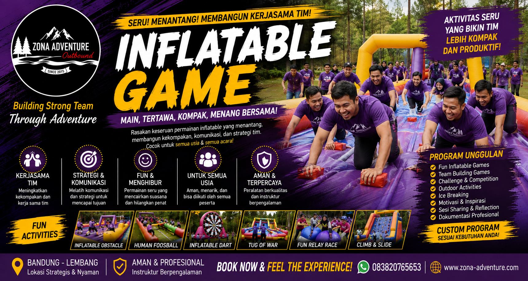 INFLATABLE GAME OUTBOUND: SENSASI PERMAINAN BALON RAKSASA PEMBAKAR KECERIAAN TIM