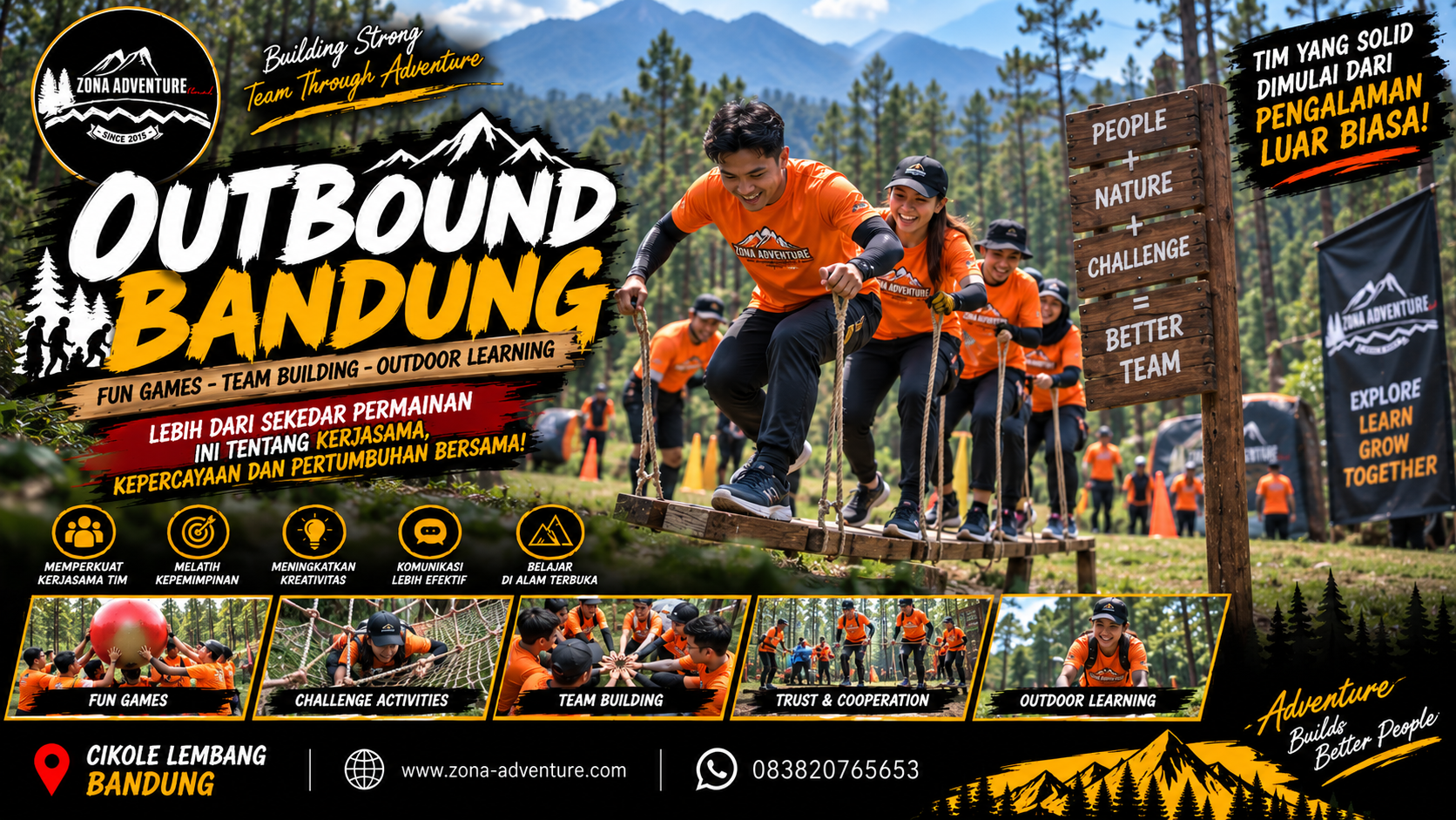 OUTBOUND BANDUNG - PILIHAN TERBAIK UNTUK MEMBANGUN TIM YANG SOLID DI ALAM TERBUKA LEMBANG