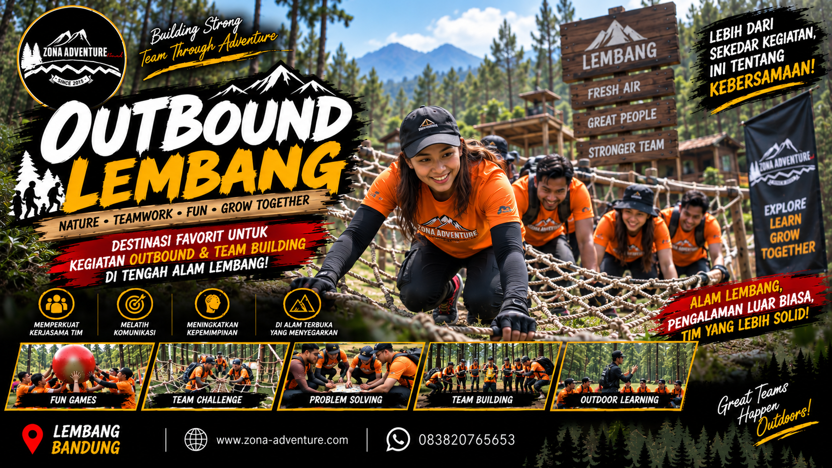 OUTBOUND LEMBANG - PAKET OUTBOUND TERBAIK DI JANTUNG WISATA CIKOLE LEMBANG BANDUNG
