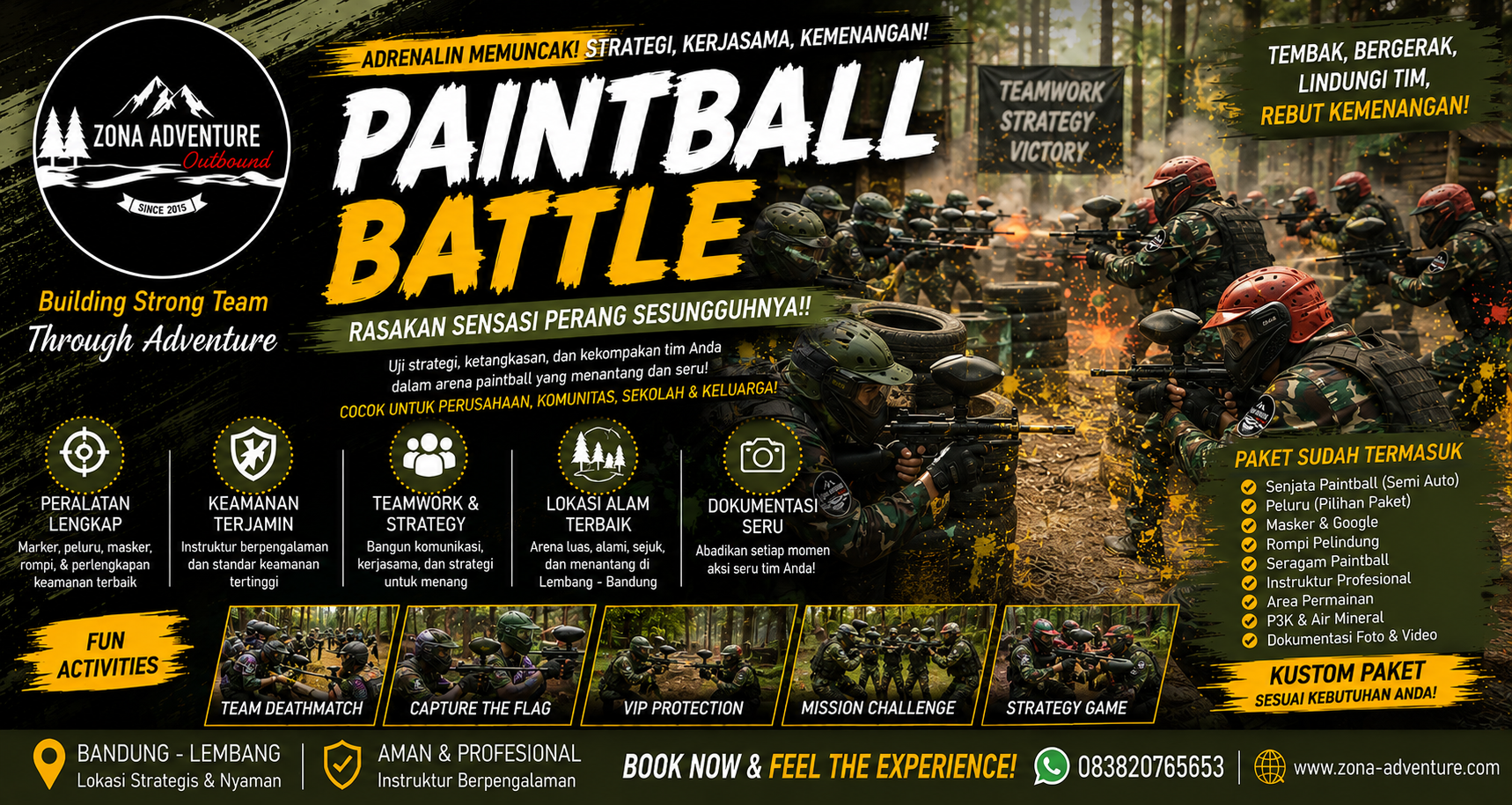 PAINTBALL BANDUNG: SENSASI PERANG TANTANGAN STRATEGI PEMBAKAR ADRENALIN TIM