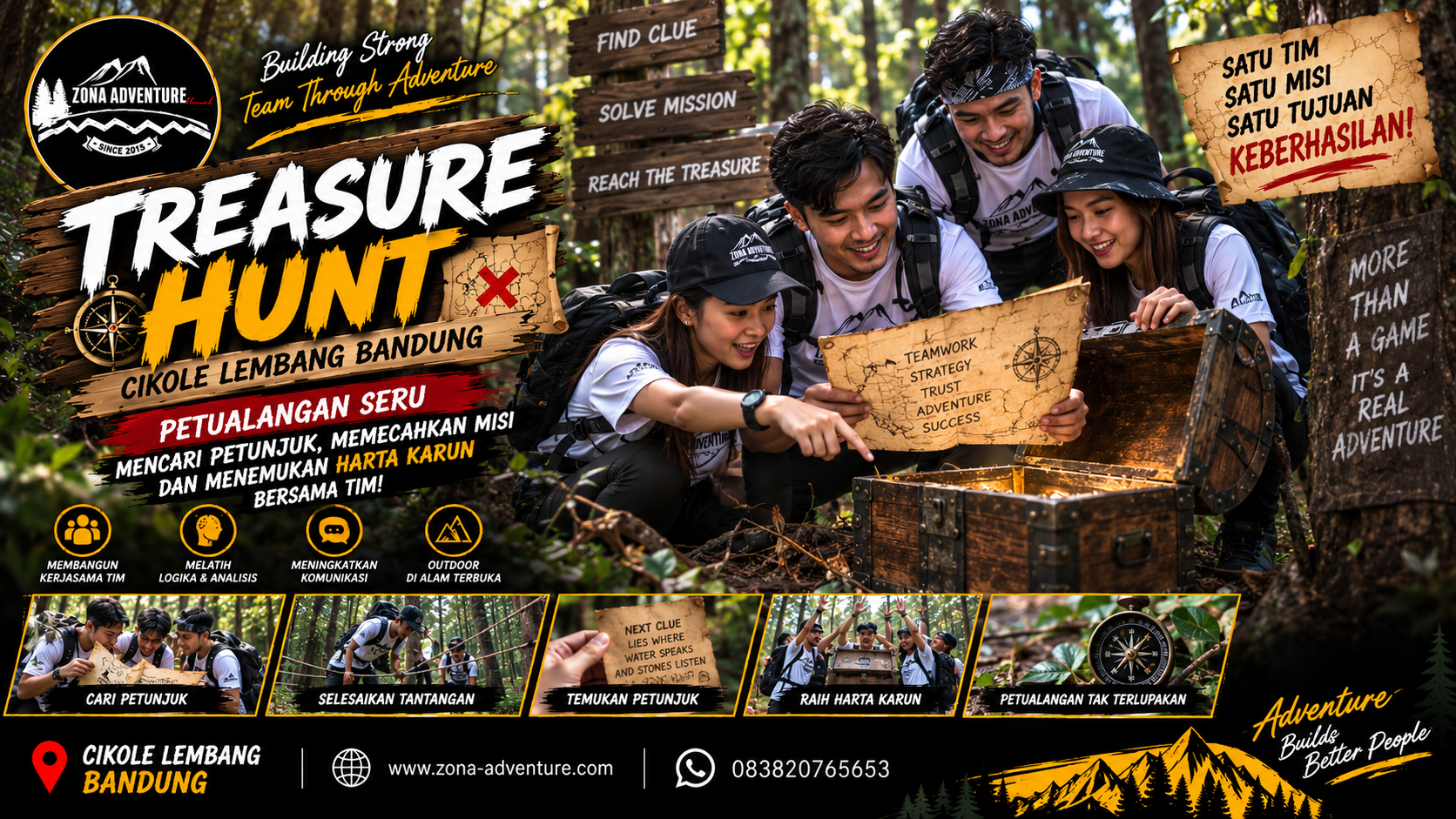 TREASURE HUNT BANDUNG LEMBANG - BERBURU HARTA KARUN UNTUK MEMBANGUN TIM YANG CERDAS & SOLID