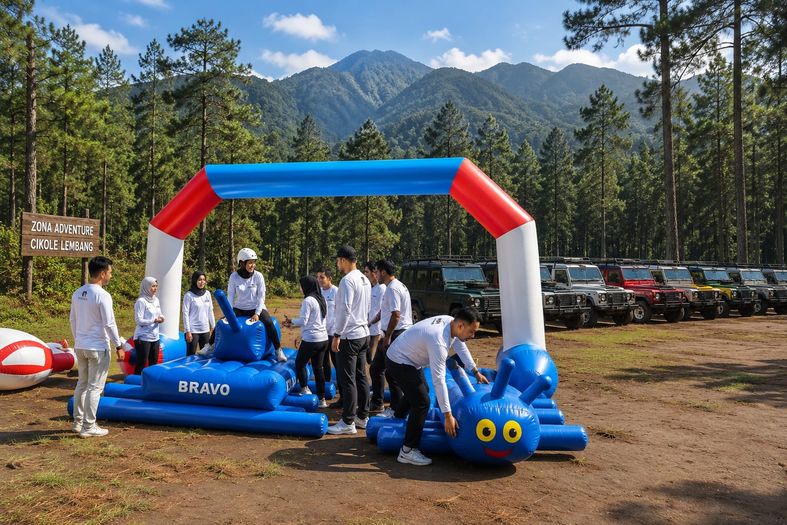 outbound inflatable lembang bandung - zona adventure