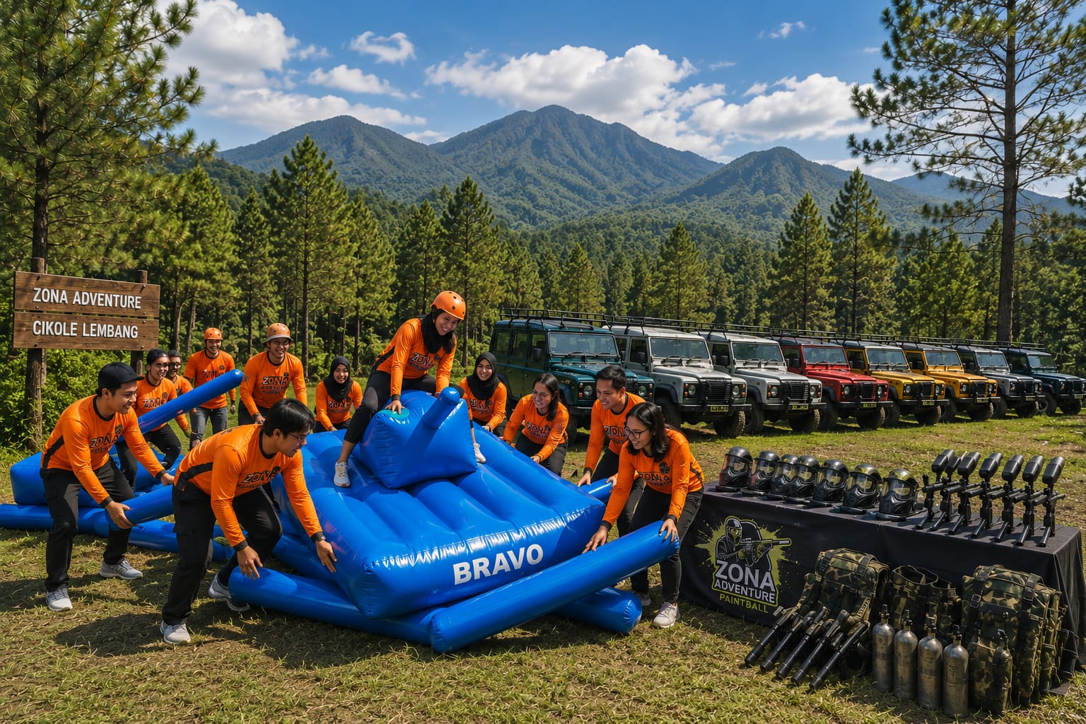 outbound inflatable bandung indonesia - zona adventure