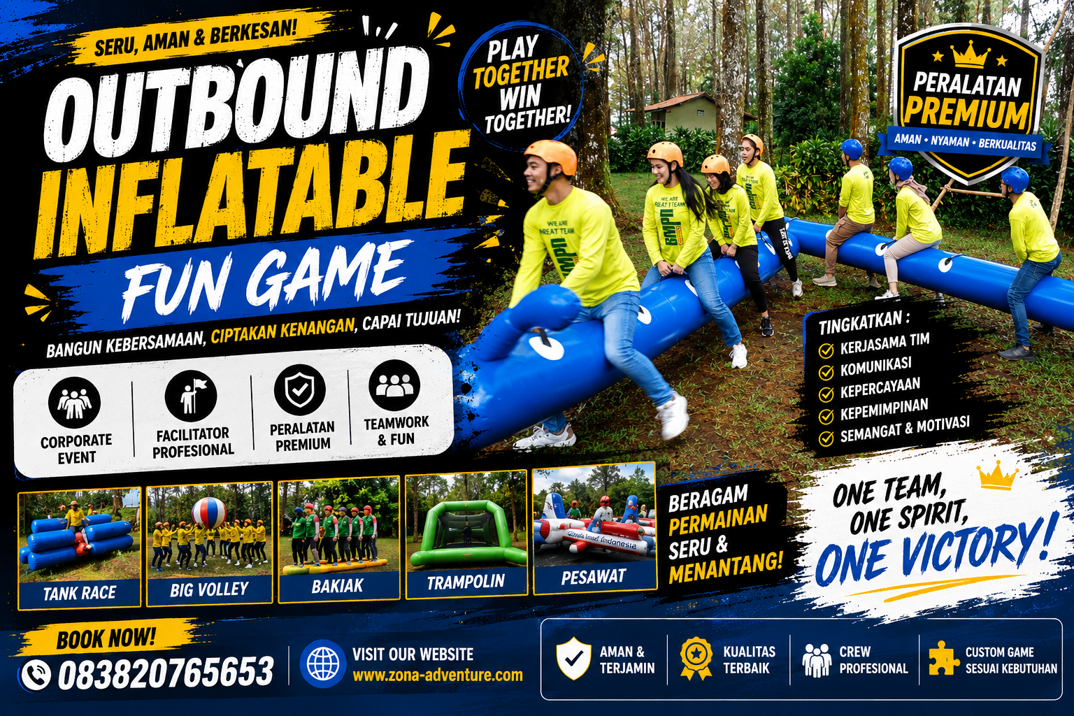 Sensasi Outbound Inflatable Games Bandung: Tren Gathering Seru & Kekinian Bareng Zona Adventure